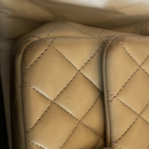 Grey Quilted Lambskin Mini Rectangular Flap PALE Gold Hardware, 2022